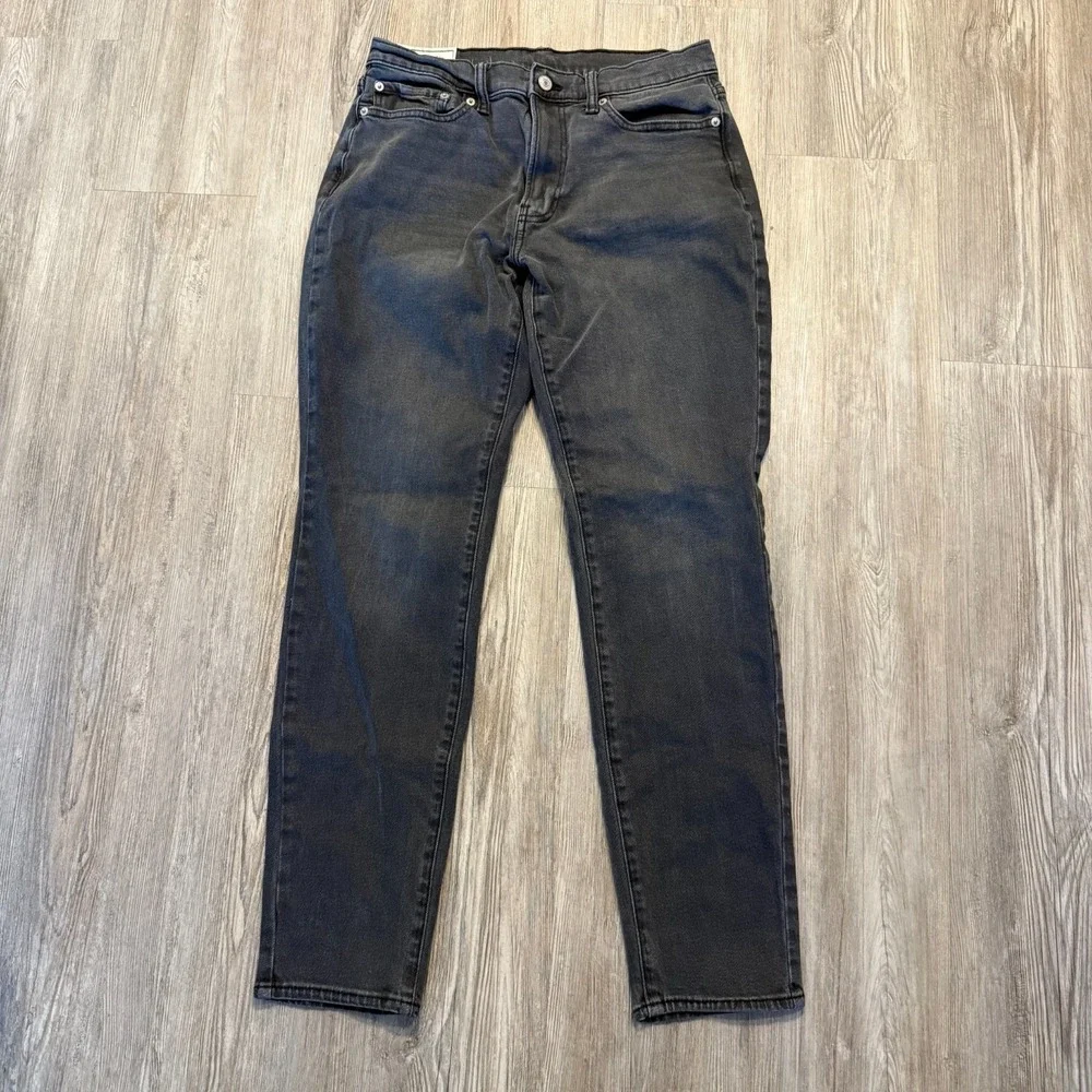 Abercrombie & Fitch Mens 30x30 Athletic Slim Faded Black Jeans